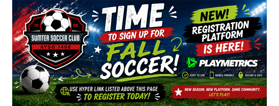 Fall Soccer Registration Coming Soon!